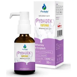 Pro ADEK Retinol 30 ml Avitale Medicaline – witaminy A, D, E, K, D‑alfa‑tokoferol, VitaMK7®, oliwa z oliwek Extra Virgin