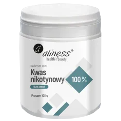 Kwas nikotynowy (Niacyna) 100 g czysty 100% Aliness – witamina B3 w proszku
