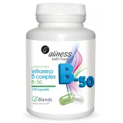 Witamina B‑Complex B‑50 Aliness – cholina, ryboflawina, kwas foliowy, tiamina, niacyna, B6, B12