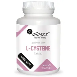 L‑Cysteine 500 mg – 100 kapsułek Aliness – L‑Cysteina (aminokwas siarkowy)