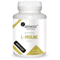 L‑Proline 500 mg – 100 kapsułek Aliness – L‑prolina (aminokwas)
