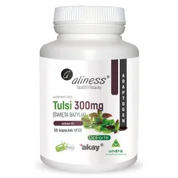 Tulsi 300 mg – 90 kapsułek Aliness – Święta Bazylia (Ocimum sanctum) – ekstrakt standaryzowany na 5% kwasu ursolowego