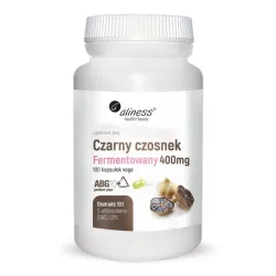 Czarny czosnek fermentowany 400 mg – 100 kapsułek Aliness S‑allilocysteina – fermentowany czosnek w kapsułkach