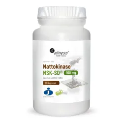 Nattokinase NSK‑SD® 100 mg – 60 Vege kapsułek Aliness Enzym nattokinaza z natto – standaryzowany, wysoko oczyszczony