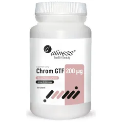 Chrom GTF Active Cr‑Complex 200 µg – 100 tabletek Aliness – chrom z drożdży Saccharomyces cerevisiae