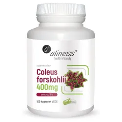Coleus forskohlii 400 mg – 100 kapsułek Aliness – pokrzywa indyjska (Coleus forskohlii)