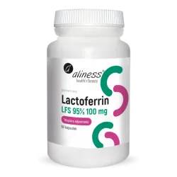 Lactoferrin LFS 95% 100 mg – 60 kapsułek Aliness – laktoferyna + witamina C