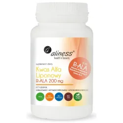 Kwas Alfa‑Liponowy R‑ALA 200 mg – 60 tabletek Aliness