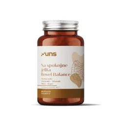 UNS Bowel Balance – kompleks na spokojne jelita: maślan sodu, glutamina, błonnik, mięta, koper – 60 kapsułek