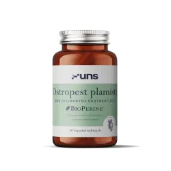 UNS Ostropest Plamisty – kompleks roślinny wspierający wątrobę: ostropest plamisty (Silybum marianum), sylimaryna, BioPerine® – 60 kapsułek