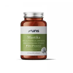UNS Mastika + BioPerine® – wsparcie przewodu pokarmowego i komfortu trawiennego: żywica mastyksowa (Pistacia lentiscus), BioPerine® – 60 kapsułek