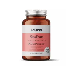 UNS Szafran 30 mg – wsparcie nastroju, równowagi emocjonalnej i witalności: ekstrakt z szafranu uprawnego (Crocus sativus L.), BioPerine® – 60 kapsułek