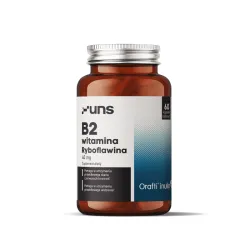 UNS Witamina B2 (Ryboflawina) – wsparcie metabolizmu energetycznego i ochrony komórek: witamina B2 (ryboflawina) – 60 kapsułek