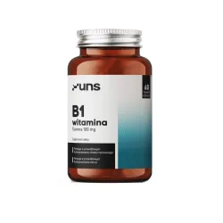 UNS Witamina B1 100 mg – wsparcie układu nerwowego i metabolizmu energetycznego: witamina B1 (tiamina – monoazotan tiaminy) – 60 kapsułek