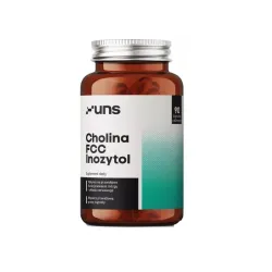 UNS Cholina FCC + Inozytol – wsparcie funkcji mózgu, metabolizmu i równowagi nerwowej: cholina (dwuwinian choliny), myo‑inozytol (witamina B4) – 90 kapsułek