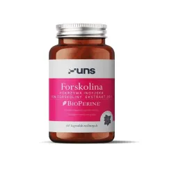 UNS Forskolina 500 mg – wsparcie metabolizmu i procesów komórkowych: pokrzywa indyjska (Coleus forskohlii), forskolina, BioPerine® – 60 kapsułek