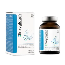 Enzygluten 60 kaps. Norsa Pharma Oligopeptydaza prolilowa Proteaza Alfa Amylaza Lipaza Betaina