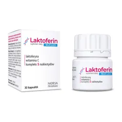 Laktoferin Nucleo 30 kaps. Norsa Pharma nukleotydy laktoferyna witamina c urydyna cytydyna inozyna guanozyna adenozyna
