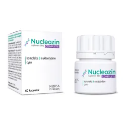 Nucleozin Complete 60 kaps. Norsa Pharma cytrynian cynku glukonian cynku nykleotydy urydyna cytydyna inozyna guanozyna adenozyna