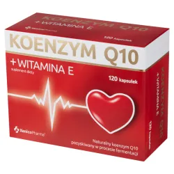 Koenzym Q10 + witamina E 120 kaps. Xenico Pharma ubichinon octan DL-alfa tokoferylu