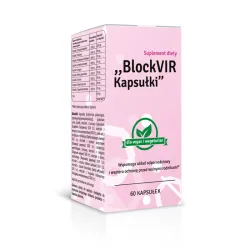 BlockVIR Kapsułki - 60 kaps. PCF tarczyca bajkalska Vilcacora kordyceps jeżówka oregano rdest czosnek szałwia traganek