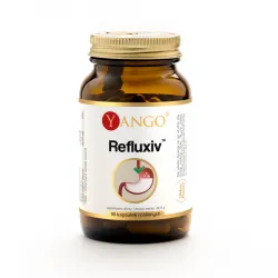 Refluxiv 90 kaps. Yango Węglan magnezu Oliwka europejska Mastika Opuncja