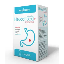 HelicoFood + żurawina 7 saszetek VitaDiet tymianek rumianek oregano babka jajowata żelazo