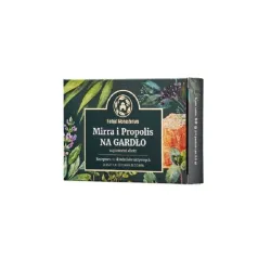 MIRRA I PROPOLIS NA GARDŁO 24 pastylki do ssania bez cukru Herbal Monasterium tymianek szałwia czarny bez