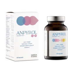 Anpyrol KPU/HPU 60 kaps. Norsa Pharma cynk mangan kwercetyna inozytol witaminy B witamina C
