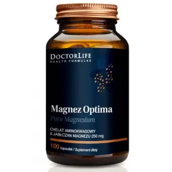 Magnez Optima 100 kaps. DoctorLife pure magnesium chelat aminokwasowy jabłczan magnezu diglicynian