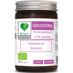 Cholesterol 100 tabl. BeOrganic czerwony ryż karczoch monakolina K cynaryna Cynara scolymus L.