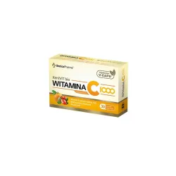 XeniVit Bio Witamina C 1000 30 kaps. Xenico Pharma kwas L-askorbinowy Formuła BRCTM dzika róża gorzka pomarańcza Bioflawonoidy