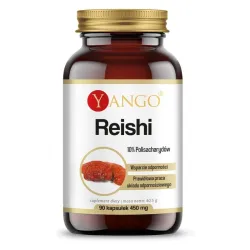 Reishi  ekstrakt 10% polisacharydów - 90 kaps. Yango  grzyb reishi ganoderma lucidum