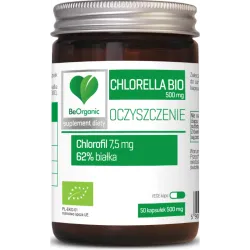 Chlorella bio 500mg 50 kaps witamina B12 chlorofil białka BeOrganic Medicaline