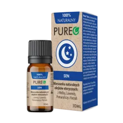 Olejek eteryczny Sen 10ml Pureo mieszanka naturalnych olejków eterycznych z melisy lawendy pomarańczy paczuli Lavandula Melissa