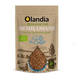 Siemię lniane ekologiczne ziarno 200g Olandia lignanty kwasy Omega-3
