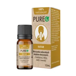 Olejek eteryczny Katar 10ml Pureo mieszanka olejków eterycznych z eukaliptusa mięty jodły lawendy Abies Eucalyptus Mentha