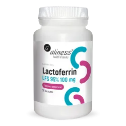 Lactoferrin LFS 95% 100 mg 30 kaps. Aliness Laktoferyna wit. C  wspiera odporność