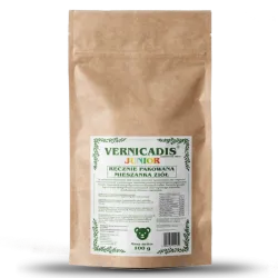 Vernicadis Junior mieszanka ziół 100g NaturaGo mięta pieprzowa hibiskus piołun orzech włoski tymianek tatarak koper włoski oman