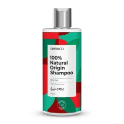 Szampon prebiotyczny do włosów przetłuszczających się 300ml Swonco o zapachu jabłka i mięty Apple&Mint