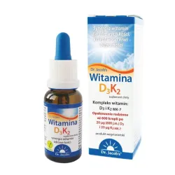 Witamina K2 i D3 w płynie naturalna witamina K2 MK-7 cholekalcyferol olej słonecznikowy Witamina K2