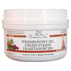 Żel winogronowy z Ruszczykiem i Kasztanowcem 350g Farm-Vix