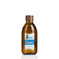Olej lniany zimnotłoczony 250ml Olej lniany podstawa diety dr Budwig Olej lniany Nieoczyszczony olej lniany tłoczony na zimno