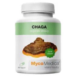Chaga 90 kaps. 30% polisacharydów MycoMedica Inonotus obliquus