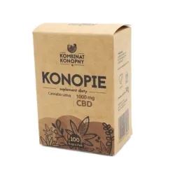 Konopie w kapsułkach 1000mg CBD 100 kaps. Kombinat konopny fitokannabinoidy cannabis sativa