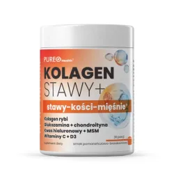 Kolagen Stawy+ stawy kości mięśnie 30 porcji smak pomarańczowo-brzoskwiniowy Pureo Health kolagen rybi glukozamina chondroityna