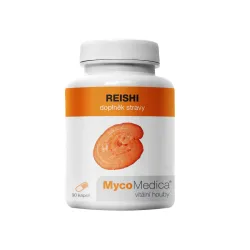 Reishi 90 kaps. 500mg MycoMedica Grzyb Reishi lakownica lśniąca Ganoderma lucidum