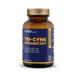 Tri - Cynk Organiczny 60 kaps. Pureo Health cytrynian cynku glukonian cynku pikolinian cynku