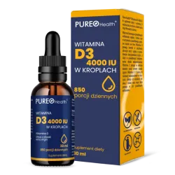 Witamina D3 4000IU 30ml Pureo Health cholekalcyferol octan-d-alfa-tokoferylu