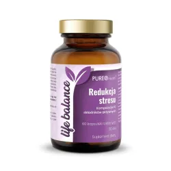 Life Balance Redukcja stresu 60 kaps. Pureo Health kwas L-askorbinowy Ashwagandha cholina cytrynian magnezu